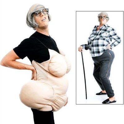 Be the life of the party and the butt of the joke in this  offensive costume.