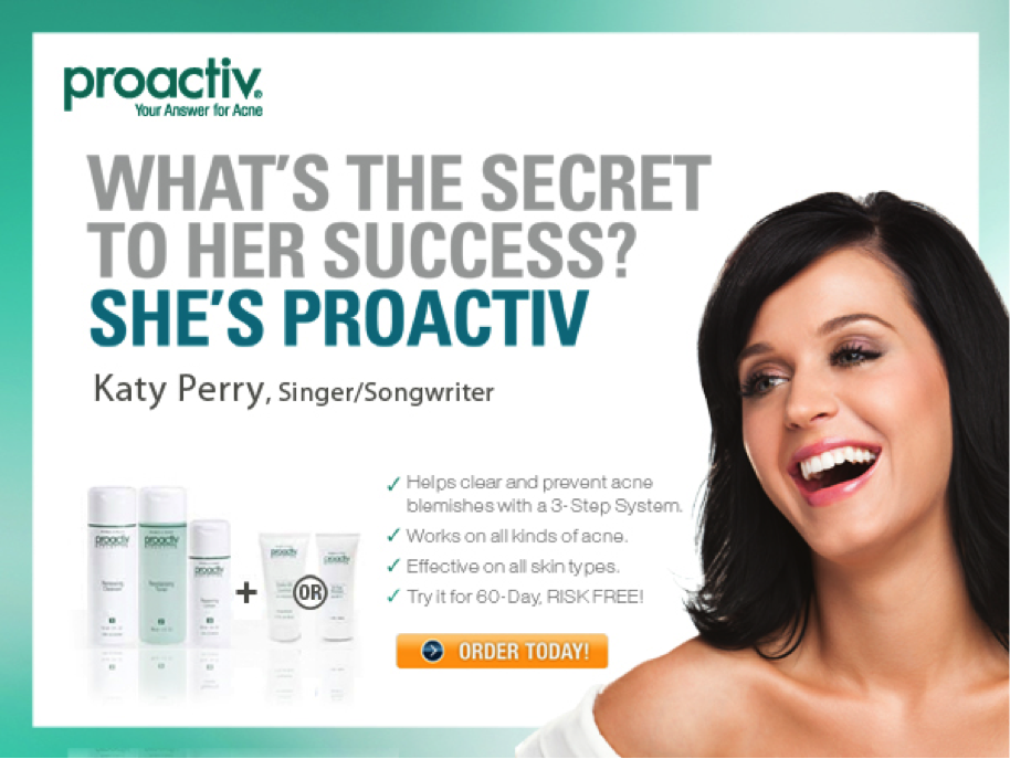 A Proactiv ad that drives home society's point that clear skin equals happiness