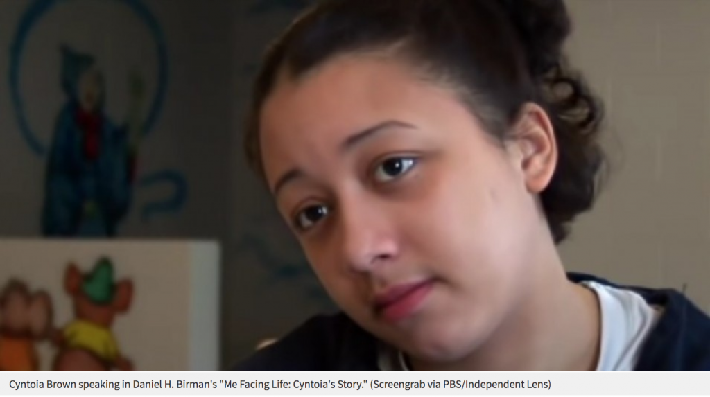 close up image of a teenager Cyntonia Brown